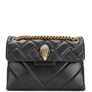 9792 Geiger ’s Mini Kensington Union Jack Quilted Leather Crossbody, Black